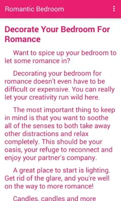 Romantic Bedroom android App screenshot 2